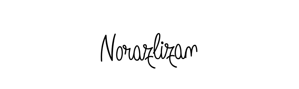 Use a signature maker to create a handwritten signature online. With this signature software, you can design (Angelique-Rose-font-FFP) your own signature for name Norazlizan. Norazlizan signature style 5 images and pictures png