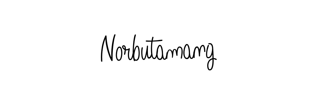 You should practise on your own different ways (Angelique-Rose-font-FFP) to write your name (Norbutamang) in signature. don't let someone else do it for you. Norbutamang signature style 5 images and pictures png