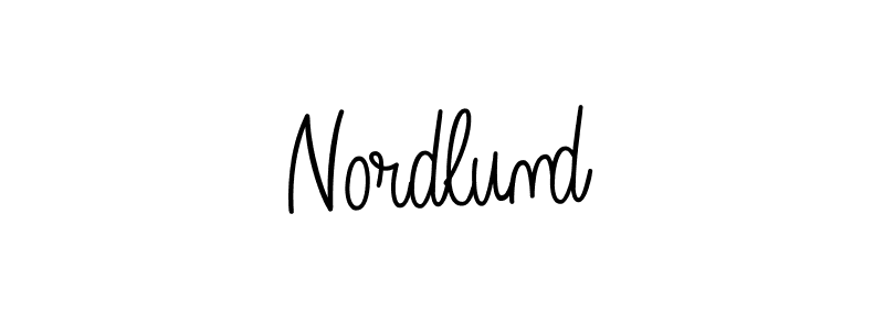 Make a beautiful signature design for name Nordlund. With this signature (Angelique-Rose-font-FFP) style, you can create a handwritten signature for free. Nordlund signature style 5 images and pictures png