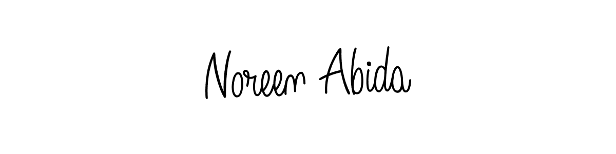 You should practise on your own different ways (Angelique-Rose-font-FFP) to write your name (Noreen Abida) in signature. don't let someone else do it for you. Noreen Abida signature style 5 images and pictures png