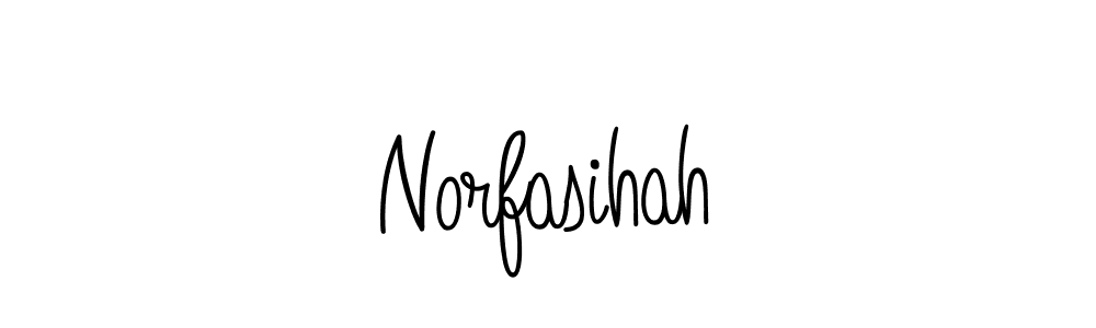 Make a beautiful signature design for name Norfasihah. With this signature (Angelique-Rose-font-FFP) style, you can create a handwritten signature for free. Norfasihah signature style 5 images and pictures png