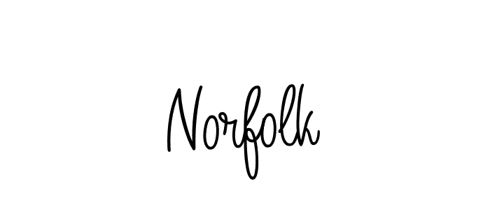 Norfolk stylish signature style. Best Handwritten Sign (Angelique-Rose-font-FFP) for my name. Handwritten Signature Collection Ideas for my name Norfolk. Norfolk signature style 5 images and pictures png