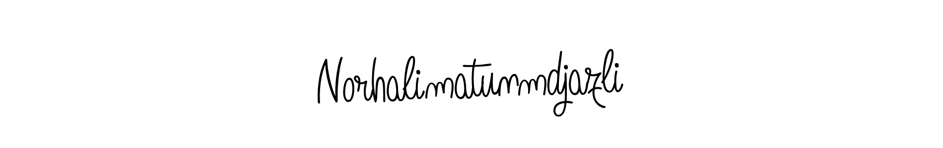 Design your own signature with our free online signature maker. With this signature software, you can create a handwritten (Angelique-Rose-font-FFP) signature for name Norhalimatunmdjazli. Norhalimatunmdjazli signature style 5 images and pictures png
