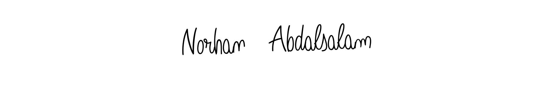 How to make Norhan   Abdalsalam name signature. Use Angelique-Rose-font-FFP style for creating short signs online. This is the latest handwritten sign. Norhan   Abdalsalam signature style 5 images and pictures png