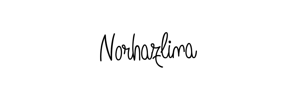 Use a signature maker to create a handwritten signature online. With this signature software, you can design (Angelique-Rose-font-FFP) your own signature for name Norhazlina. Norhazlina signature style 5 images and pictures png