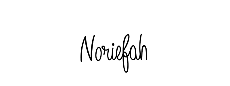 Design your own signature with our free online signature maker. With this signature software, you can create a handwritten (Angelique-Rose-font-FFP) signature for name Noriefah. Noriefah signature style 5 images and pictures png