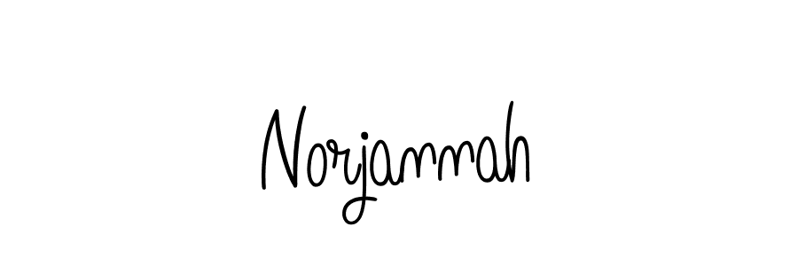 You should practise on your own different ways (Angelique-Rose-font-FFP) to write your name (Norjannah) in signature. don't let someone else do it for you. Norjannah signature style 5 images and pictures png