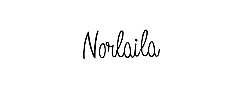 You should practise on your own different ways (Angelique-Rose-font-FFP) to write your name (Norlaila) in signature. don't let someone else do it for you. Norlaila signature style 5 images and pictures png