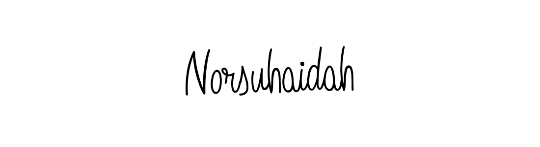 How to make Norsuhaidah name signature. Use Angelique-Rose-font-FFP style for creating short signs online. This is the latest handwritten sign. Norsuhaidah signature style 5 images and pictures png