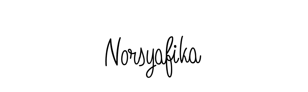 Make a beautiful signature design for name Norsyafika. With this signature (Angelique-Rose-font-FFP) style, you can create a handwritten signature for free. Norsyafika signature style 5 images and pictures png