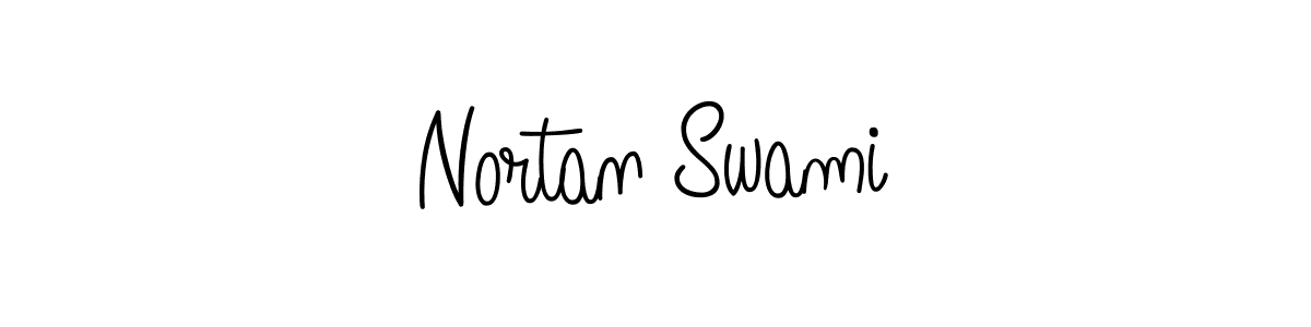 Make a beautiful signature design for name Nortan Swami. With this signature (Angelique-Rose-font-FFP) style, you can create a handwritten signature for free. Nortan Swami signature style 5 images and pictures png