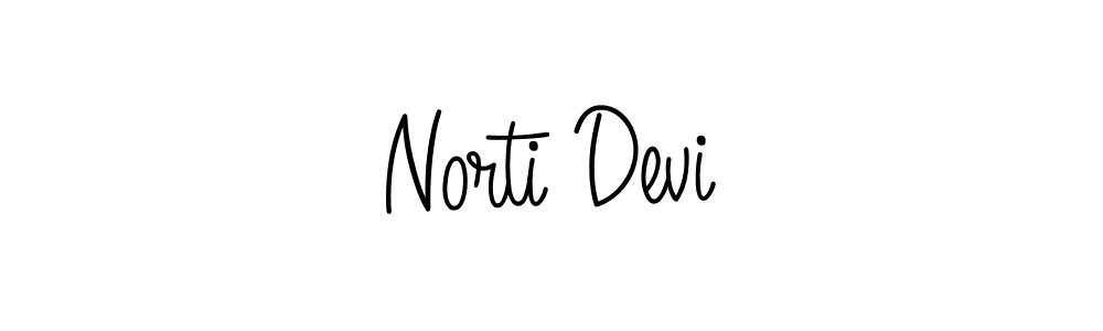 Use a signature maker to create a handwritten signature online. With this signature software, you can design (Angelique-Rose-font-FFP) your own signature for name Norti Devi. Norti Devi signature style 5 images and pictures png