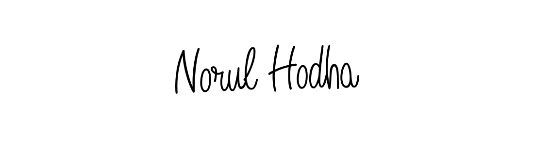 Create a beautiful signature design for name Norul Hodha. With this signature (Angelique-Rose-font-FFP) fonts, you can make a handwritten signature for free. Norul Hodha signature style 5 images and pictures png
