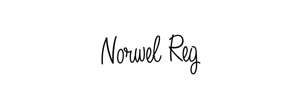 Use a signature maker to create a handwritten signature online. With this signature software, you can design (Angelique-Rose-font-FFP) your own signature for name Norwel Reg. Norwel Reg signature style 5 images and pictures png