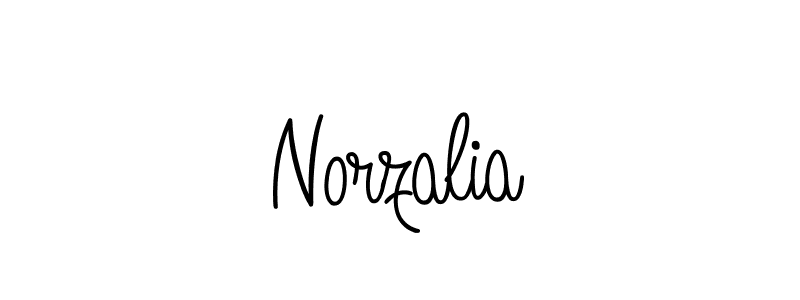 Norzalia stylish signature style. Best Handwritten Sign (Angelique-Rose-font-FFP) for my name. Handwritten Signature Collection Ideas for my name Norzalia. Norzalia signature style 5 images and pictures png