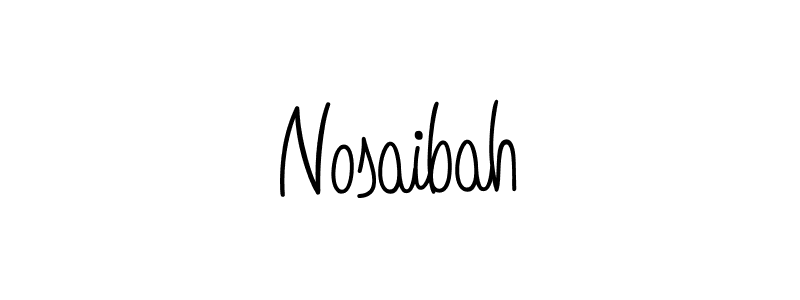 How to make Nosaibah signature? Angelique-Rose-font-FFP is a professional autograph style. Create handwritten signature for Nosaibah name. Nosaibah signature style 5 images and pictures png