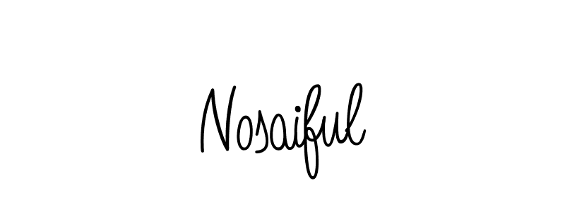 You should practise on your own different ways (Angelique-Rose-font-FFP) to write your name (Nosaiful) in signature. don't let someone else do it for you. Nosaiful signature style 5 images and pictures png