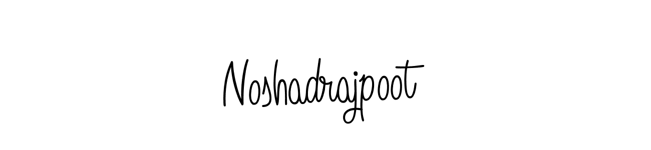 Also we have Noshadrajpoot name is the best signature style. Create professional handwritten signature collection using Angelique-Rose-font-FFP autograph style. Noshadrajpoot signature style 5 images and pictures png
