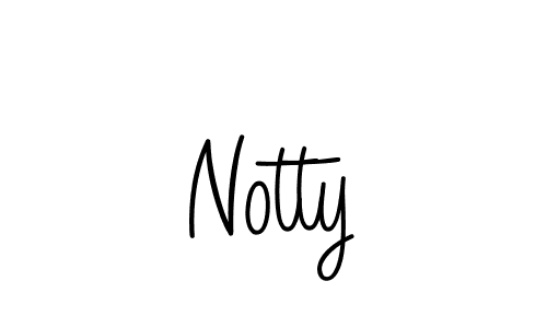 Use a signature maker to create a handwritten signature online. With this signature software, you can design (Angelique-Rose-font-FFP) your own signature for name Notty. Notty signature style 5 images and pictures png