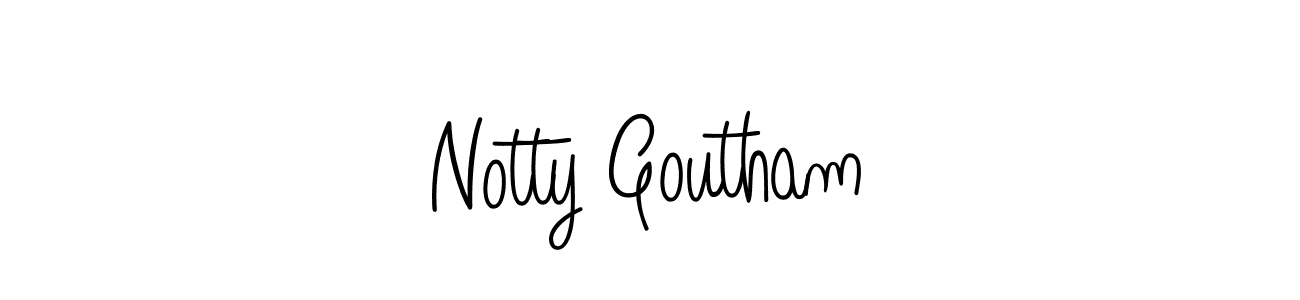 if you are searching for the best signature style for your name Notty Goutham. so please give up your signature search. here we have designed multiple signature styles  using Angelique-Rose-font-FFP. Notty Goutham signature style 5 images and pictures png