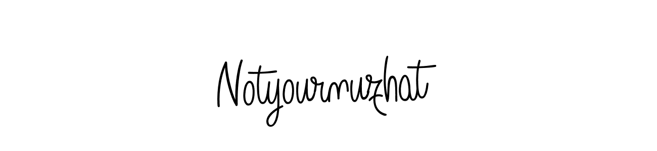 Design your own signature with our free online signature maker. With this signature software, you can create a handwritten (Angelique-Rose-font-FFP) signature for name Notyournuzhat. Notyournuzhat signature style 5 images and pictures png