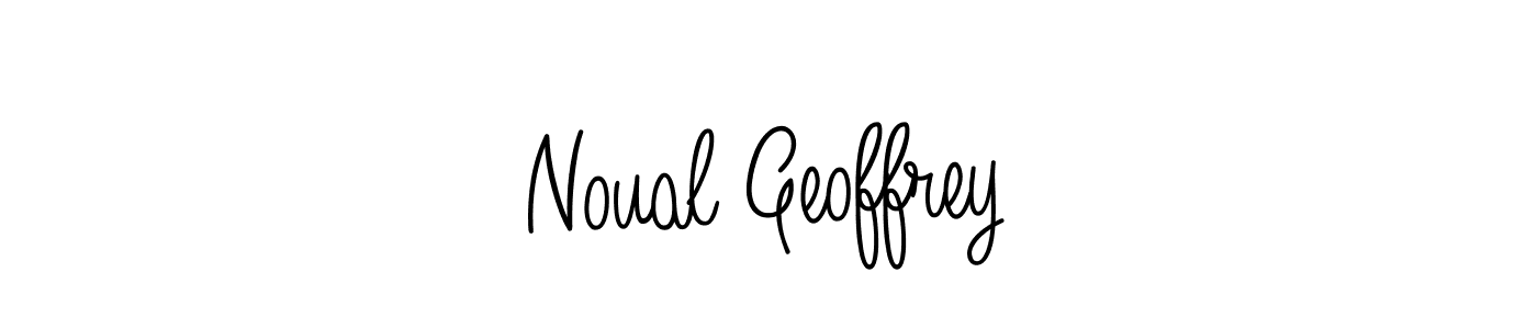 How to make Noual Geoffrey name signature. Use Angelique-Rose-font-FFP style for creating short signs online. This is the latest handwritten sign. Noual Geoffrey signature style 5 images and pictures png