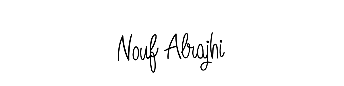 Use a signature maker to create a handwritten signature online. With this signature software, you can design (Angelique-Rose-font-FFP) your own signature for name Nouf Alrajhi. Nouf Alrajhi signature style 5 images and pictures png