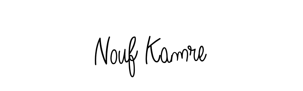 Use a signature maker to create a handwritten signature online. With this signature software, you can design (Angelique-Rose-font-FFP) your own signature for name Nouf Kamre. Nouf Kamre signature style 5 images and pictures png