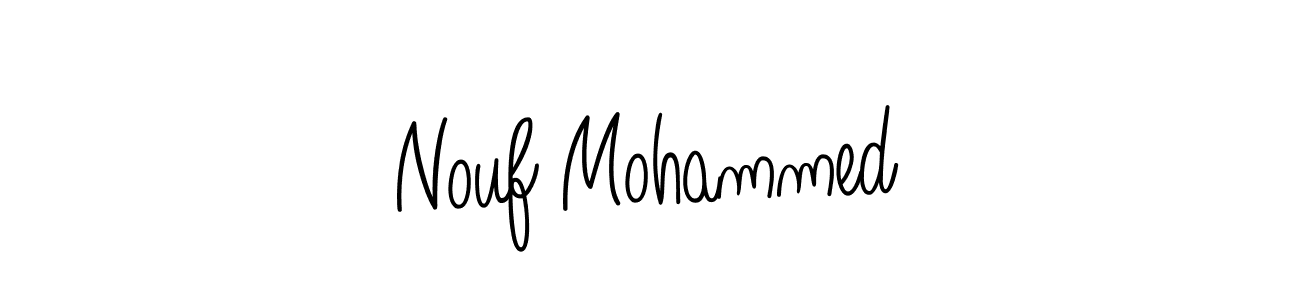 if you are searching for the best signature style for your name Nouf Mohammed. so please give up your signature search. here we have designed multiple signature styles  using Angelique-Rose-font-FFP. Nouf Mohammed signature style 5 images and pictures png