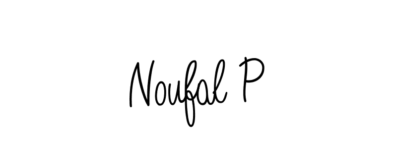 How to make Noufal P name signature. Use Angelique-Rose-font-FFP style for creating short signs online. This is the latest handwritten sign. Noufal P signature style 5 images and pictures png