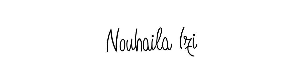 Use a signature maker to create a handwritten signature online. With this signature software, you can design (Angelique-Rose-font-FFP) your own signature for name Nouhaila Izi. Nouhaila Izi signature style 5 images and pictures png