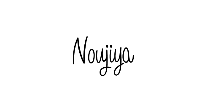 Use a signature maker to create a handwritten signature online. With this signature software, you can design (Angelique-Rose-font-FFP) your own signature for name Noujiya. Noujiya signature style 5 images and pictures png