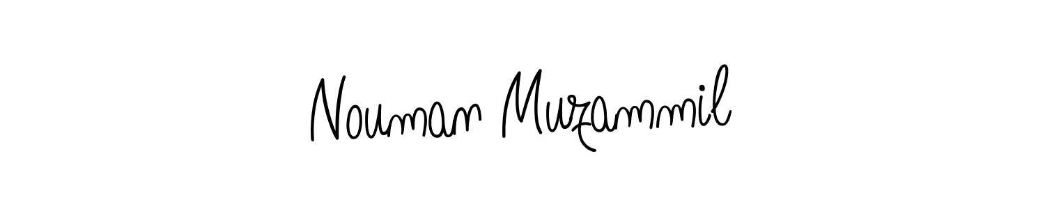 How to make Nouman Muzammil name signature. Use Angelique-Rose-font-FFP style for creating short signs online. This is the latest handwritten sign. Nouman Muzammil signature style 5 images and pictures png