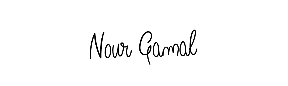 Create a beautiful signature design for name Nour Gamal. With this signature (Angelique-Rose-font-FFP) fonts, you can make a handwritten signature for free. Nour Gamal signature style 5 images and pictures png