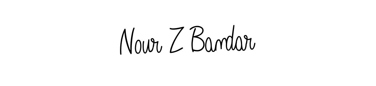 Also we have Nour Z Bandar name is the best signature style. Create professional handwritten signature collection using Angelique-Rose-font-FFP autograph style. Nour Z Bandar signature style 5 images and pictures png