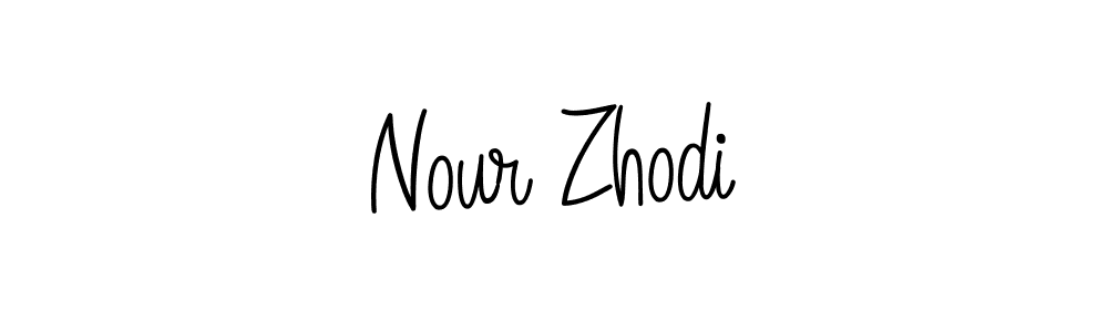 Check out images of Autograph of Nour Zhodi name. Actor Nour Zhodi Signature Style. Angelique-Rose-font-FFP is a professional sign style online. Nour Zhodi signature style 5 images and pictures png