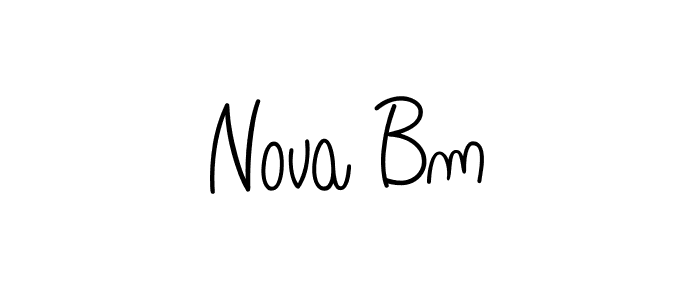 The best way (Angelique-Rose-font-FFP) to make a short signature is to pick only two or three words in your name. The name Nova Bm include a total of six letters. For converting this name. Nova Bm signature style 5 images and pictures png