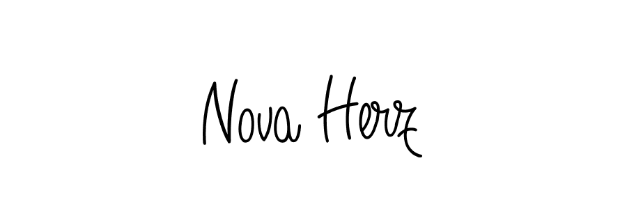 You should practise on your own different ways (Angelique-Rose-font-FFP) to write your name (Nova Herz) in signature. don't let someone else do it for you. Nova Herz signature style 5 images and pictures png