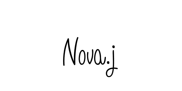 Nova.j stylish signature style. Best Handwritten Sign (Angelique-Rose-font-FFP) for my name. Handwritten Signature Collection Ideas for my name Nova.j. Nova.j signature style 5 images and pictures png