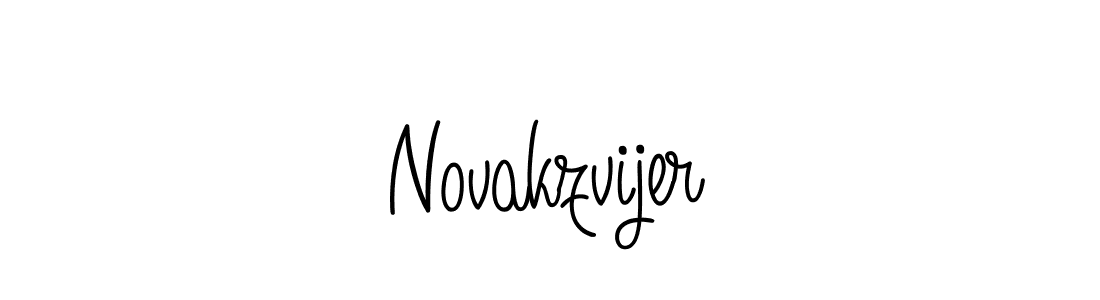 Make a beautiful signature design for name Novakzvijer. With this signature (Angelique-Rose-font-FFP) style, you can create a handwritten signature for free. Novakzvijer signature style 5 images and pictures png