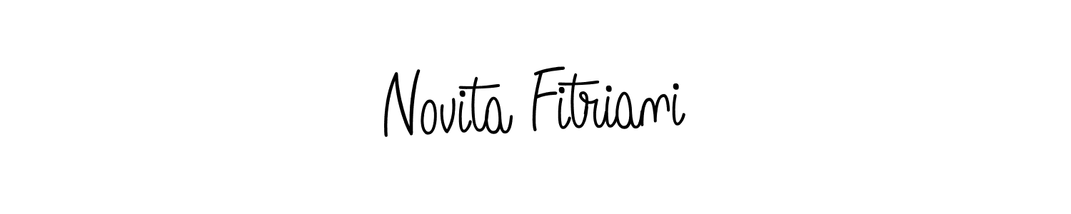 The best way (Angelique-Rose-font-FFP) to make a short signature is to pick only two or three words in your name. The name Novita Fitriani include a total of six letters. For converting this name. Novita Fitriani signature style 5 images and pictures png