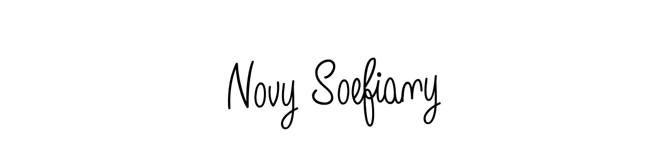 Make a beautiful signature design for name Novy Soefiany. With this signature (Angelique-Rose-font-FFP) style, you can create a handwritten signature for free. Novy Soefiany signature style 5 images and pictures png