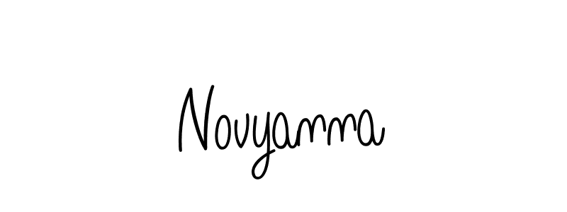 Make a beautiful signature design for name Novyanna. With this signature (Angelique-Rose-font-FFP) style, you can create a handwritten signature for free. Novyanna signature style 5 images and pictures png