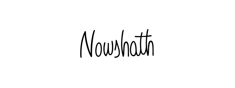 Design your own signature with our free online signature maker. With this signature software, you can create a handwritten (Angelique-Rose-font-FFP) signature for name Nowshath. Nowshath signature style 5 images and pictures png