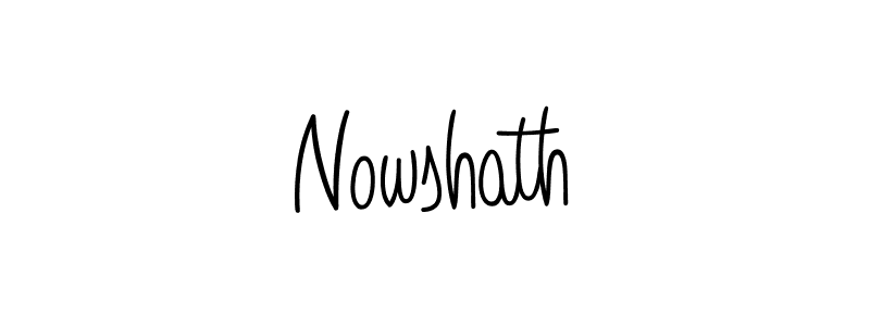 Use a signature maker to create a handwritten signature online. With this signature software, you can design (Angelique-Rose-font-FFP) your own signature for name Nowshath. Nowshath signature style 5 images and pictures png