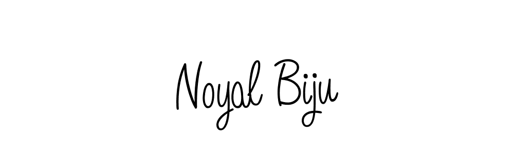 Design your own signature with our free online signature maker. With this signature software, you can create a handwritten (Angelique-Rose-font-FFP) signature for name Noyal Biju. Noyal Biju signature style 5 images and pictures png