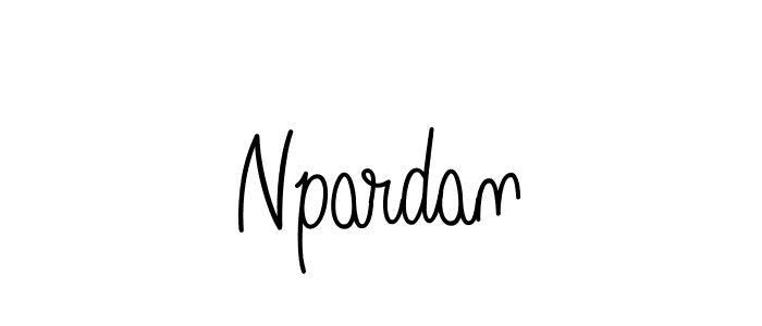 How to make Npardan name signature. Use Angelique-Rose-font-FFP style for creating short signs online. This is the latest handwritten sign. Npardan signature style 5 images and pictures png