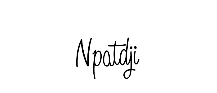 Npatdji stylish signature style. Best Handwritten Sign (Angelique-Rose-font-FFP) for my name. Handwritten Signature Collection Ideas for my name Npatdji. Npatdji signature style 5 images and pictures png