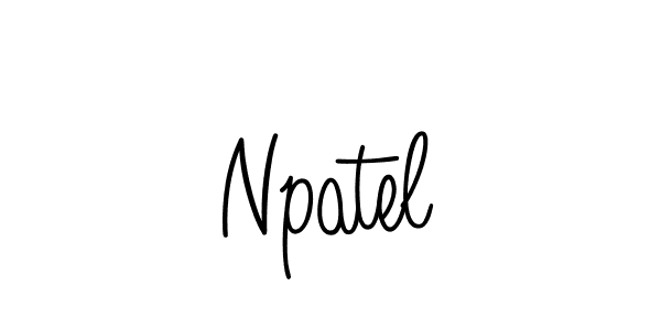 Make a beautiful signature design for name Npatel. With this signature (Angelique-Rose-font-FFP) style, you can create a handwritten signature for free. Npatel signature style 5 images and pictures png