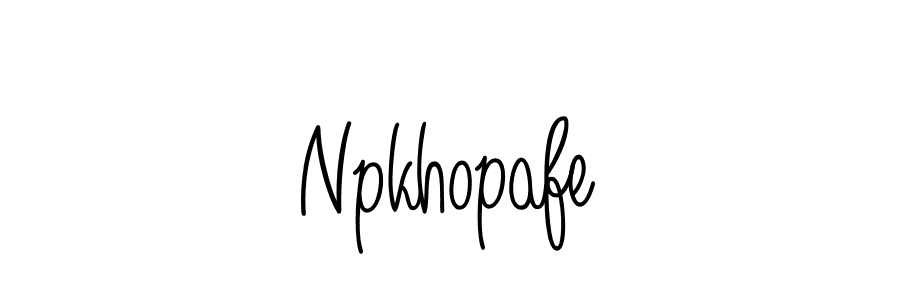 Create a beautiful signature design for name Npkhopafe. With this signature (Angelique-Rose-font-FFP) fonts, you can make a handwritten signature for free. Npkhopafe signature style 5 images and pictures png